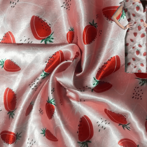 factory straight hair low price Printed satin cloth with smooth hand for dress
