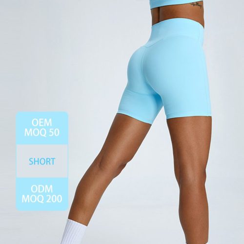 Women's Hip-Lifting Yoga Shorts - High Waist Abdominal Tightening Tripartite Fitness Shorts for Running and Gym
