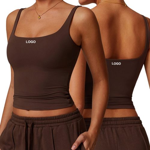 Women's High-Support Sports Yoga Vest - Quick-Dry Fitness Tank for Running, Cycling & Gym
