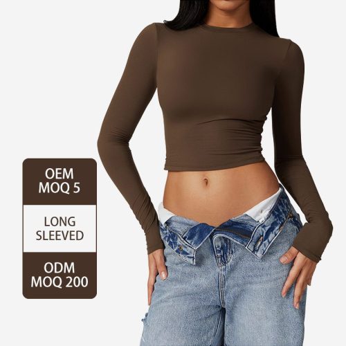 Women's Performance Long Sleeve Top - Quick-Dry Running Shirt for Pilates & Cycling (90% Polyester/10% Spandex)